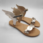 Gold Braided Sandals With Wings - Image 3