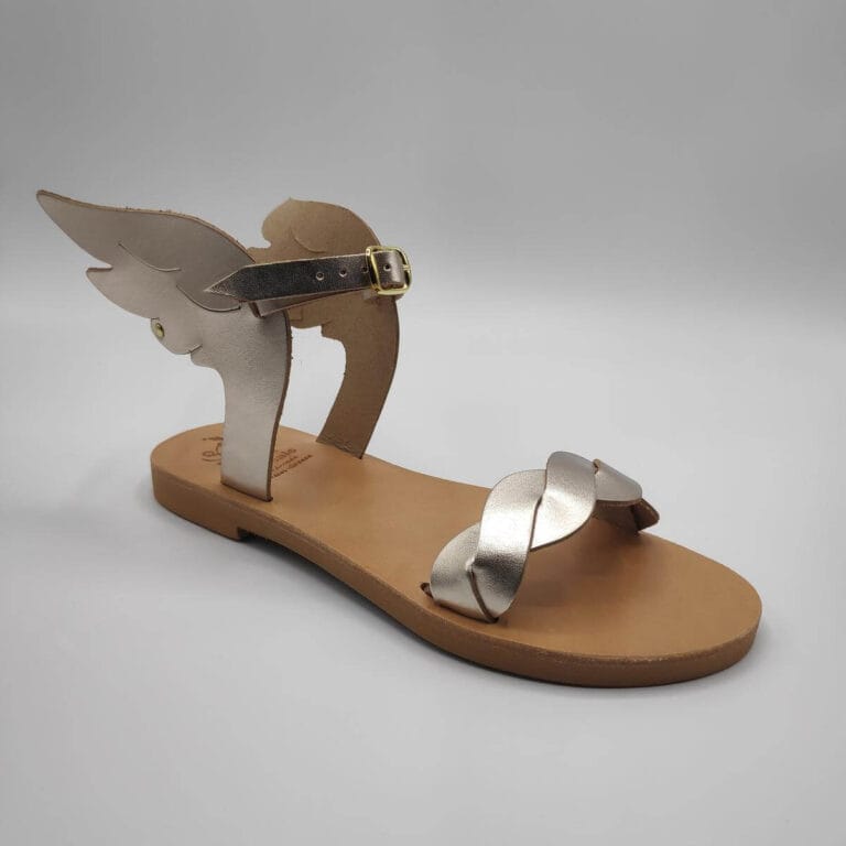 naturals sandals with wings gold
