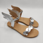 Gold Braided Sandals With Wings - Image 5