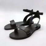 Single Strap Black Sandals - Image 3