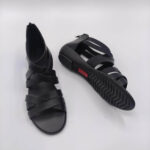 Women's Black Strappy Sandals - Image 6