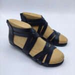 Women's Black Strappy Sandals - Image 2
