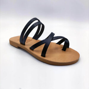women's sandals toe loop black