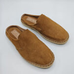 Brown Suede Closed Toe Espadrille Mules - Image 5