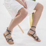 Dimitra Flat Strappy Leather Sandals - Image 44