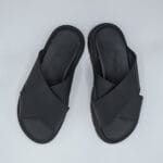 Women Leather Platform Criss Cross Total Black - Image 5