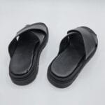 Women Leather Platform Criss Cross Total Black - Image 2