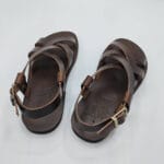 Men Open Toe Leather Sandal Brown - Image 4
