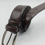 Men's Leather Dress Belt – Black, Navy Blue, Brown - Image 12
