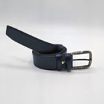 Men's Leather Dress Belt – Black, Navy Blue, Brown - Image 3