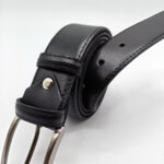 Men's Leather Dress Belt – Black, Navy Blue, Brown - Image 11