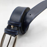 Men's Leather Dress Belt – Black, Navy Blue, Brown - Image 9