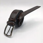 Men's Leather Dress Belt – Black, Navy Blue, Brown - Image 6