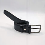 Men's Leather Dress Belt – Black, Navy Blue, Brown - Image 5