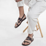 Mirtos Men's Leather Ankle Strap Flat Sandal - Image 11