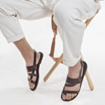 Mirtos Men's Leather Ankle Strap Flat Sandal - Image 9