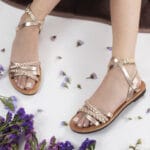 Si Mou Si Leather Crossover Sandal - Image 2