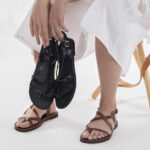 Ammos Leather Sandals with Back Strap - Image 2