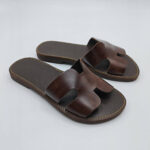 Womens leather sandals and slides Hermes Type - Image 4